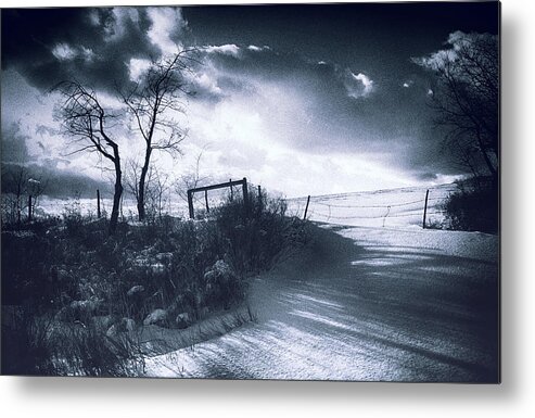 Landscape Metal Print featuring the photograph Wuthering Heights Snowscape by Theresa Tahara