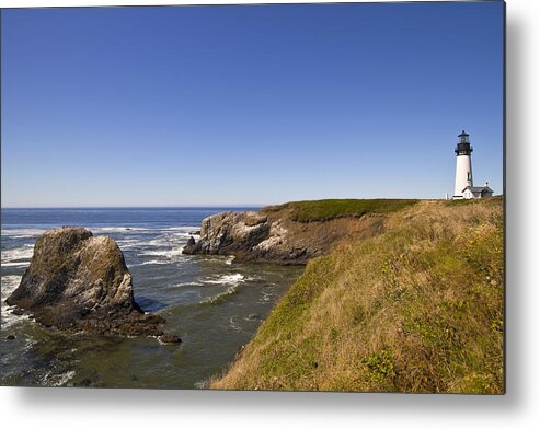 Yaquina Head Metal Print featuring the photograph Yaquina Head Lighthouse 4 by David Gn