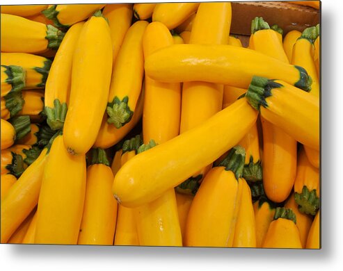 Food Photography Metal Print featuring the photograph Yellow Summer Squash by Diane Lent
