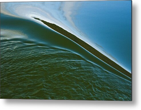 Water Metal Print featuring the photograph Yin Yang - the Rough and the Smooth by Christopher Byrd