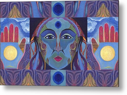 Woman Metal Print featuring the painting You Have The Power by Helena Tiainen