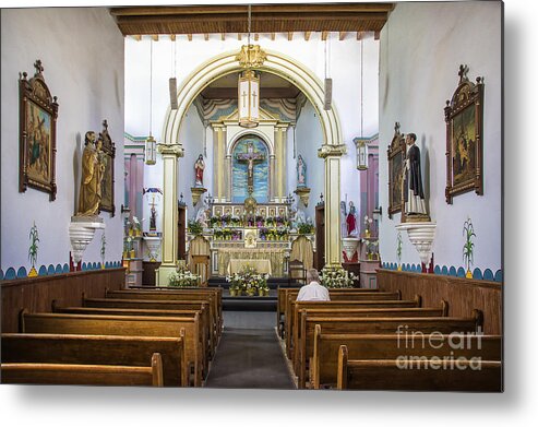 Ysleta Mission Metal Print featuring the photograph Ysleta Mission of El Paso by Priscilla Burgers