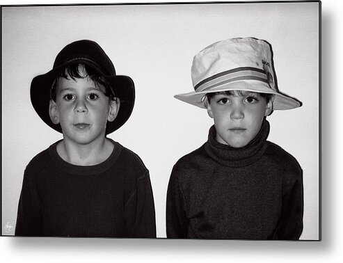 Boys Metal Print featuring the photograph Zachary and Alexander by Wayne King
