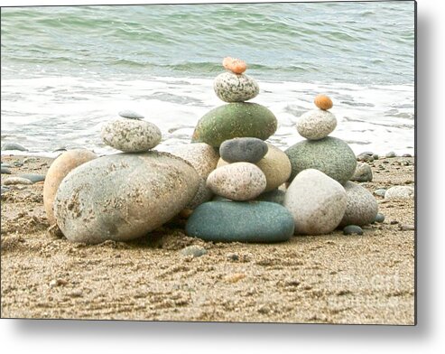 Rocks Metal Print featuring the photograph Zen Meditation Balance by Artist and Photographer Laura Wrede