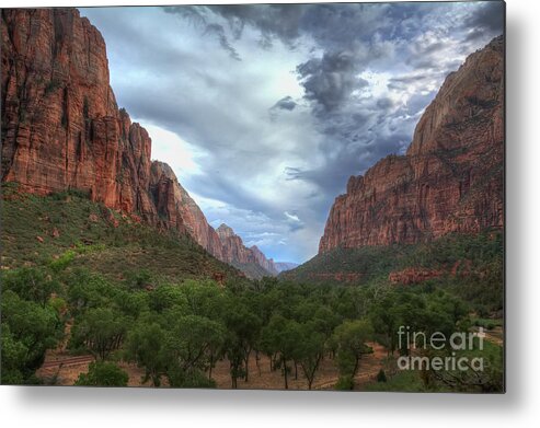 Virgin Metal Print featuring the photograph Zion National Park by Eddie Yerkish