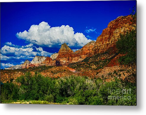 Zion Canyons Utah Metal Print featuring the photograph Zion Range by Rick Bragan