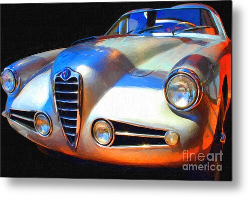 Transportation Metal Print featuring the photograph 1955 Alfa Romeo 1900 SS Zagato by Wingsdomain Art and Photography
