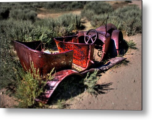 Old Car Metal Print featuring the photograph Bodies Bucket of Bolts #1 by Chris Brannen