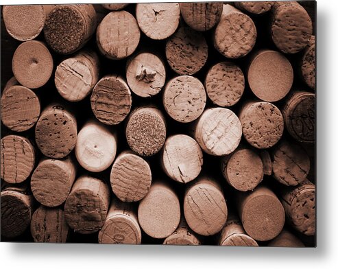 Alcohol Metal Print featuring the photograph Cork wine #1 by Isabel Poulin
