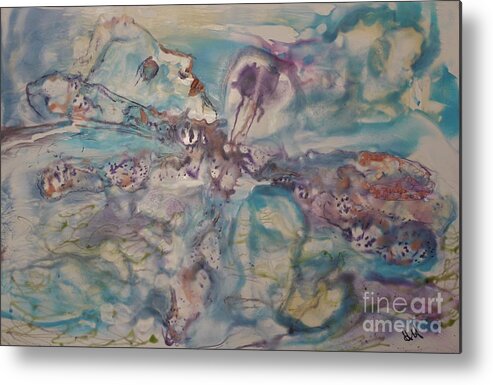 Dragonfly Metal Print featuring the painting Dragonfly Dreaming #2 by Heather Hennick