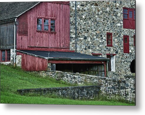 Chester County Metal Print featuring the photograph Field Stone Barn #1 by John Greim