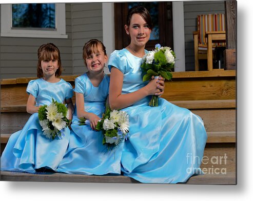  Metal Print featuring the photograph Flower Girls #1 by Edward Kovalsky