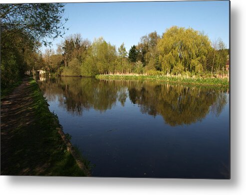 Grand Union Canal Metal Print featuring the photograph Grand Union Canal near Denham #1 by Chris Day