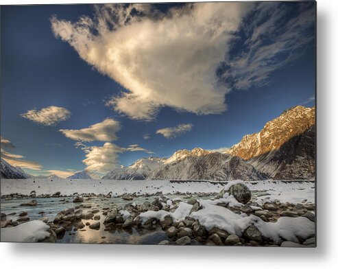 00486216 Metal Print featuring the photograph Hooker River In The Valley At Tasman #1 by Colin Monteath