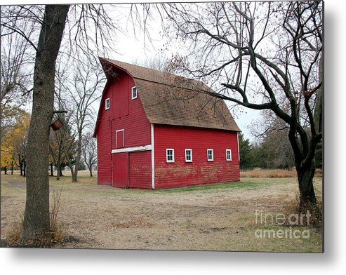 Barns Metal Print featuring the photograph Red Barn by Yumi Johnson