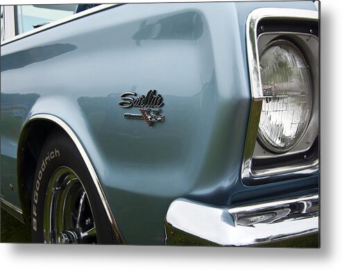 1966 Plymouth Satellite Commando V8 Metal Print featuring the photograph 1966 Plymouth Satellite Commando V8 by Glenn Gordon