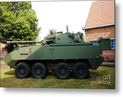 Armored Fighting Vehicles Metal Print featuring the photograph A Belgian Army Piranha IIic #2 by Luc De Jaeger
