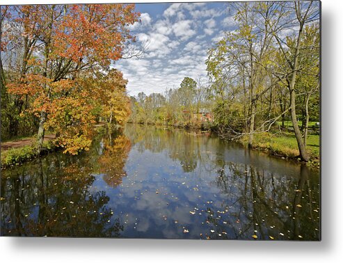 Autumn Metal Print featuring the photograph Autumn Colors on the Delaware and Raritan Canal by David Letts