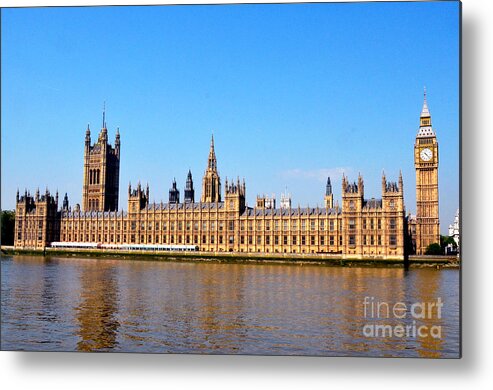 Architecture Metal Print featuring the digital art Westminster Palace #2 by Pravine Chester