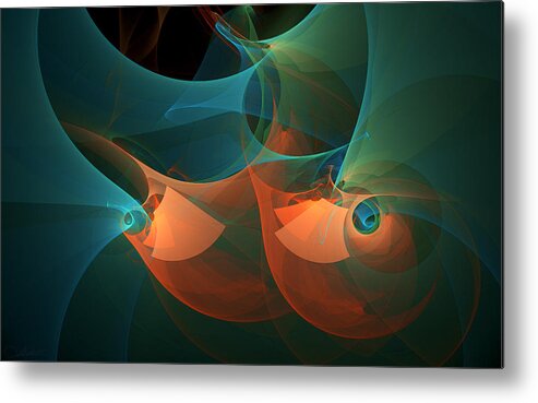 Abstract Metal Print featuring the digital art 275 by Lar Matre