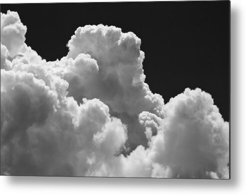 Black Metal Print featuring the photograph Black And white Sky With Building Storm Clouds Fine Art Print #3 by Keith Webber Jr