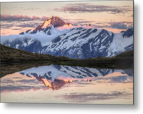 00441031 Metal Print featuring the photograph Mount Aspiring Moonrise Over Cascade #3 by Colin Monteath