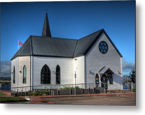 Norwegian Church Cardiff Bay Metal Print featuring the photograph Norwegian Church Cardiff Bay #3 by Steve Purnell