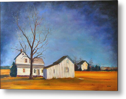 Farm Metal Print featuring the painting The Last Farm by Robert Henne