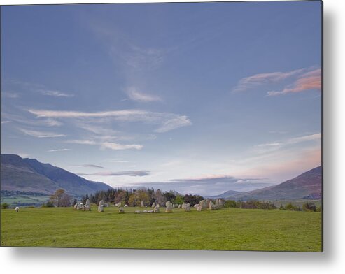 Horizontal Metal Print featuring the photograph Castlerigg Stone Circle In The Lake District #4 by Julian Elliott Ethereal Light