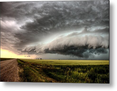 Storm Metal Print featuring the photograph Storm Clouds Saskatchewan #44 by Mark Duffy