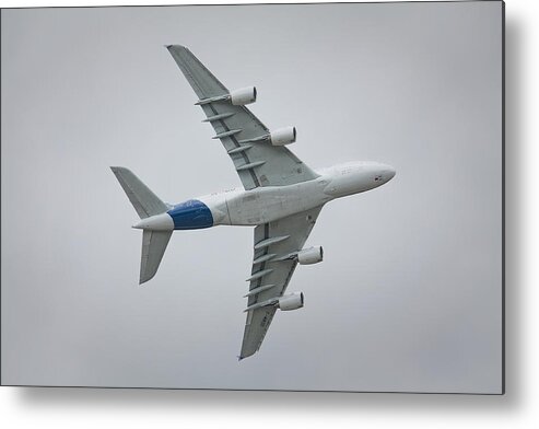 Airbus A380 Metal Print featuring the photograph Airbus A380 #8 by Shirley Mitchell