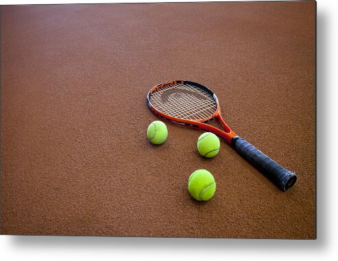 A Hard Tennis Court Metal Print by Christian Scully - Pixels