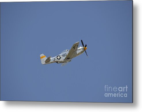 Aviation Metal Print featuring the photograph A P-51 Mustang In Flight Over Florida by Stocktrek Images