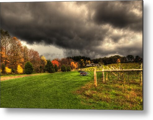 Vineyard Metal Print featuring the photograph Storm is Brewing by Yelena Rozov