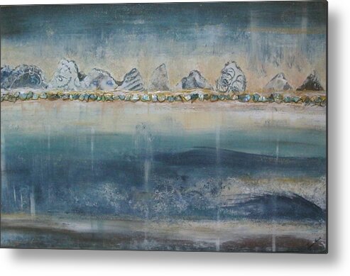 Abstract Scottish Landscape Metal Print featuring the painting Abstract Scottish Landscape by Jacqui Hawk