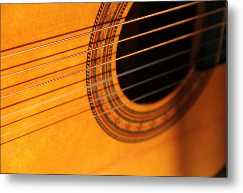 Acoustic In The Sunset Metal Print featuring the photograph Acoustic in the Sunset by Elizabeth Sullivan