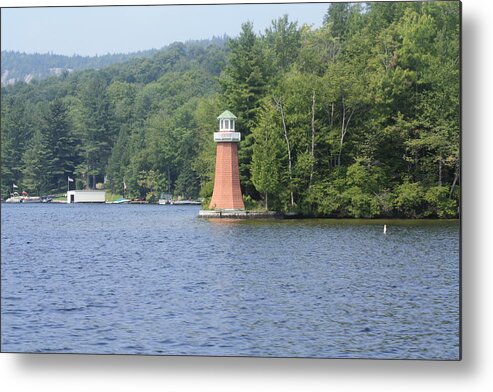 Seven Lakes Metal Print featuring the photograph Adirondack Lighthouse by Ann Murphy