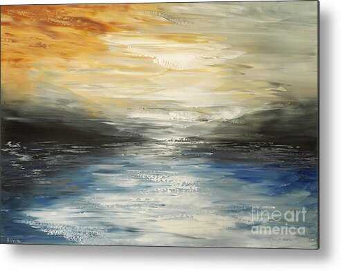 Ocean Metal Print featuring the painting After the Deluge by Tatiana Iliina