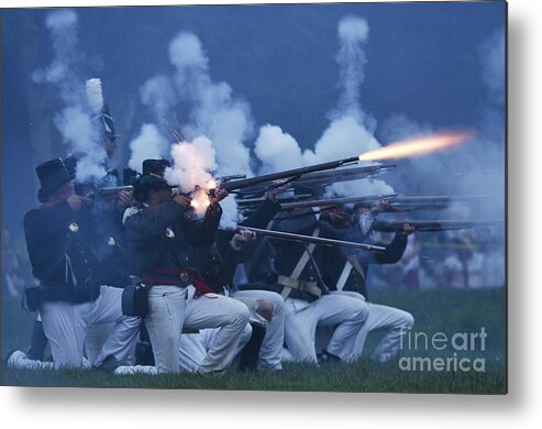 War Of 1812 Metal Print featuring the photograph American Night Battle by JT Lewis