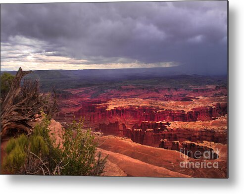 Panoramic Metal Print featuring the photograph Approaching Storm by Robert Bales