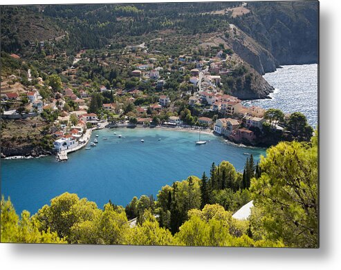 Assos Harbor In Greece Metal Print featuring the photograph Assos Harbor in Greece by Rob Hemphill