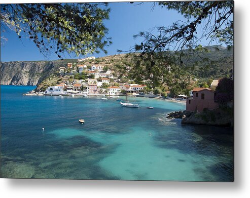 Assos Harbor In Greece Metal Print featuring the photograph Assos in Kefalonia by Rob Hemphill