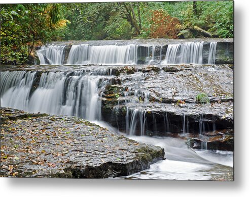 River Metal Print featuring the photograph Autumnal Falls by Margaret Pitcher