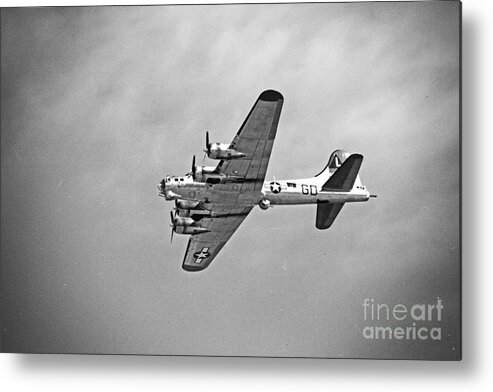 B17 Metal Print featuring the photograph B-17 Bomber - Dust and Scratch by Thanh Tran