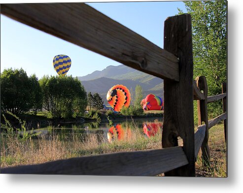 Ridgway Metal Print featuring the photograph Balloon Launch-Ridgway 2012 by Marta Alfred