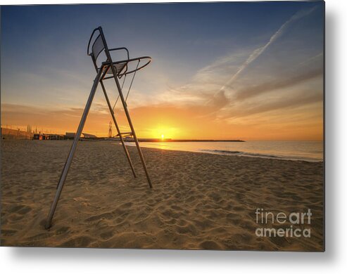 Yhun Suarez Metal Print featuring the photograph Barcelona Baywatch by Yhun Suarez