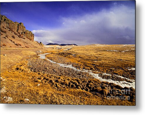Clouds Metal Print featuring the photograph Barren Beauty by Barbara Schultheis