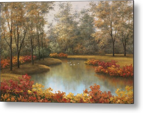 Fall Landscape Canvas Print Metal Print featuring the painting Beauty Of Autumn by Diane Romanello