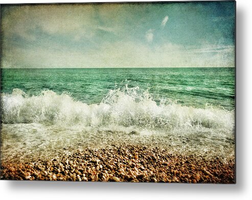 Sea Metal Print featuring the photograph Beside the Sea V by Sharon Johnstone