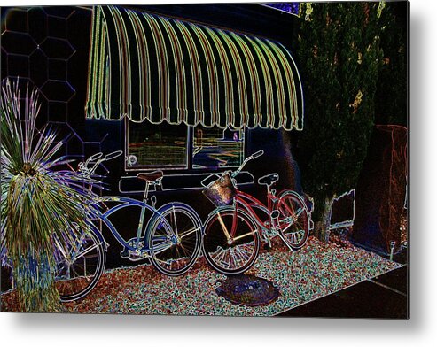 Bikes Metal Print featuring the photograph Bike Glow by John Handfield